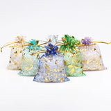 50pcs Rose Organza Bag Wedding Christmas Gift Bags Jewelry Packaging Pouches