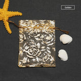 50pcs Rose Organza Bag Wedding Christmas Gift Bags Jewelry Packaging Pouches