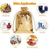 50pcs Adjustable Silver/Gold Drawstring Pouche Jewelry Packing Fabric Bag