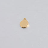 50pcs 8*10mm Stainless Steel Round Charm Jewelry Tag DIY Wholesale