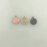50pcs 8mm Stainless Steel Circle Charm - Mirror Polished Round Tag