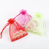 50pcs/lot 9x12cm Organza Bag Christmas Wedding Candy Bags Gift Pouches