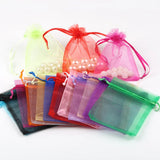 50pcs/lot 9x12cm Organza Bag Christmas Wedding Candy Bags Gift Pouches