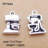 50pcs Antique Silver Alloy Coffeemaker Charms 11x17mm