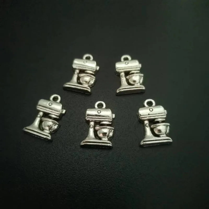 50pcs Antique Silver Alloy Coffeemaker Charms 11x17mm