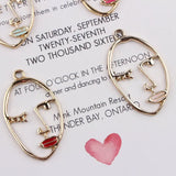 50pcs Alloy Women Face Shape Pendant Charms Diy Jewelry Finding