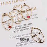 50pcs Alloy Women Face Shape Pendant Charms Diy Jewelry Finding