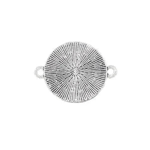 50pcs Tibetan Silver Double Ring Setting for 25mm Glass/Cabochon K03371