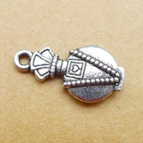 50pcs Antique Silver Perfume Bottle Charm 10x20mm DIY Jewelry Making