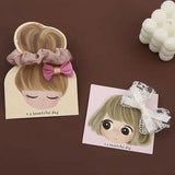 50pcs Barrettes Packing Paper Card for DIY Kid Hair Accessories