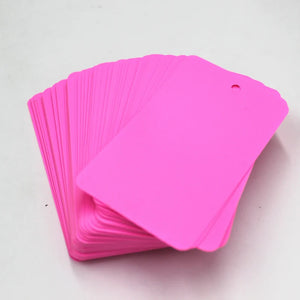 50pcs Matte PVC Waterproofing Hang Tags Multicolor Garment Clear Plastic