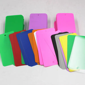 50pcs Matte PVC Waterproofing Hang Tags Multicolor Garment Clear Plastic