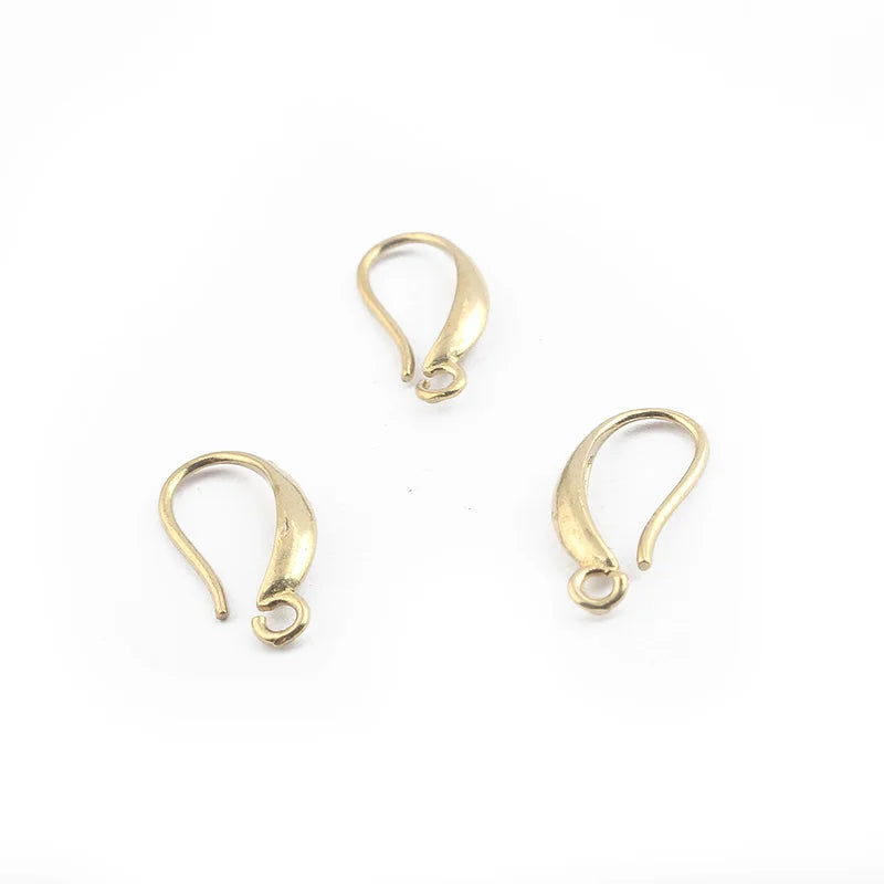 50pcs Brass Earring Clasps for DIY Jewelry Making