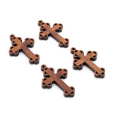 50pcs Wooden Cross Geometric Spacer Charms for Jewelry Making