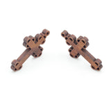 50pcs Wooden Cross Geometric Spacer Charms for Jewelry Making