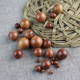 50pcs Burma Rosewood Charm Beads 6-20mm DIY Jewelry Making Spacer Accessory