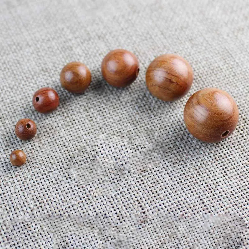50pcs Burma Rosewood Charm Beads 6-20mm DIY Jewelry Making Spacer Accessory