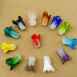 50pcs Cabbage Plant Shape Lampwork Beads for Earring Jewelry Making 10X20MM