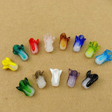 50pcs Cabbage Plant Shape Lampwork Beads for Earring Jewelry Making 10X20MM