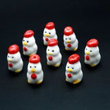 50pcs Chicken Ceramic Beads 20x11mm Porcelain Loose Spacer Beads