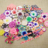50pcs Colorful Polymer Clay Flowers Beads Mixed Crafts Jewelry DIY