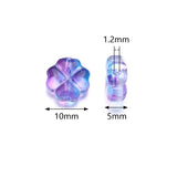 50pcs Clover Lampwork Beads Glass Beads for Jewelry Making