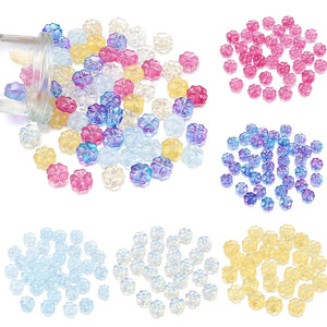50pcs Clover Lampwork Beads Glass Beads for Jewelry Making