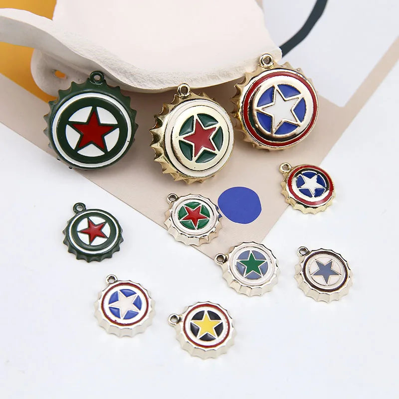 50pcs Coke Cap/Pentagram Pendants DIY Earrings/Necklace/Bracelet Charms