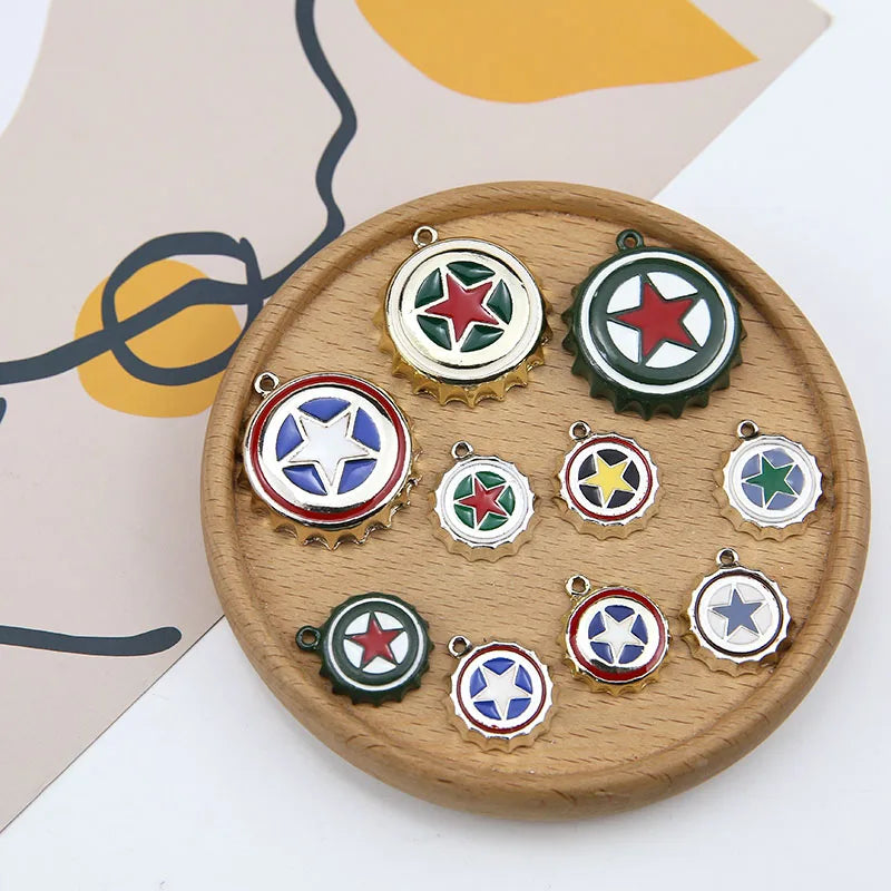 50pcs Coke Cap/Pentagram Pendants DIY Earrings/Necklace/Bracelet Charms