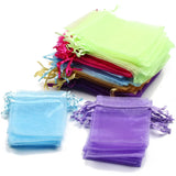 50pcs Organza Bag Drawstring Jewelry Packaging Wedding Party Gift Bag 7x9cm