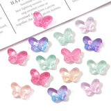 50pcs Copper Insect Charms Crystal Butterfly Pendants DIY Earrings Necklaces