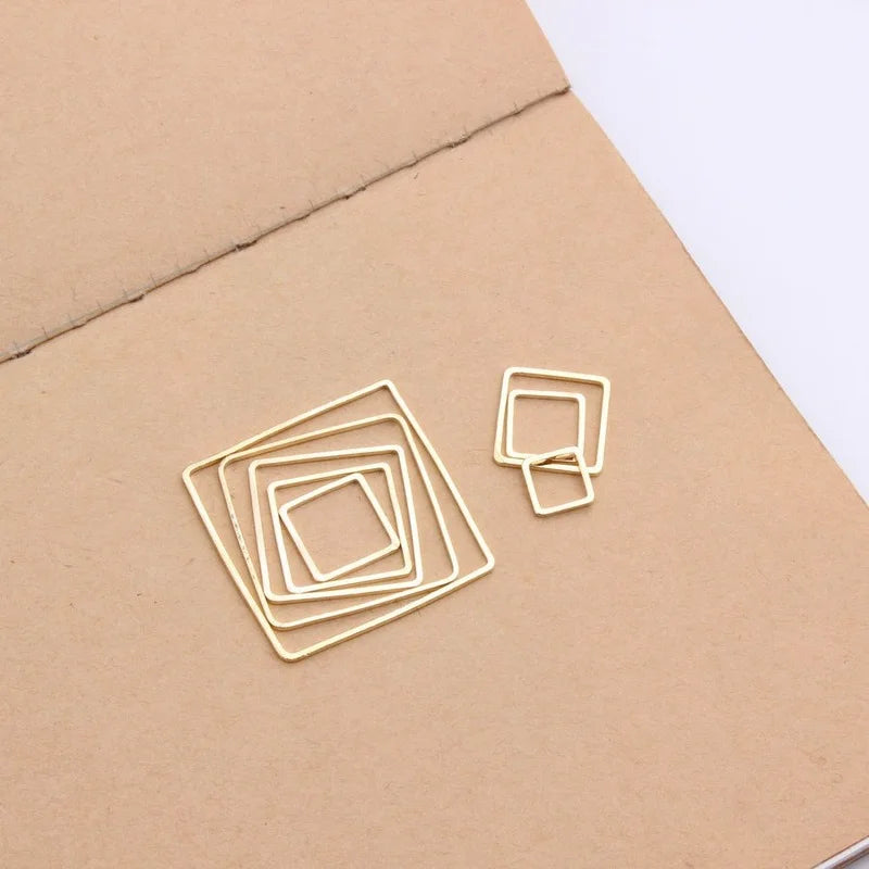 50pcs Copper KC Square Jewelry Charms Earrings Pendants For Jewelry
