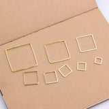 50pcs Copper KC Square Jewelry Charms Earrings Pendants For Jewelry