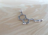 50pcs Silver Dopamine Molecule Charm Pendant for Necklace Making