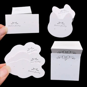 50pcs Jewelry Display Cards Paper Card Storage Tags Lab
