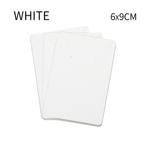 50pcs Jewelry Display Cards for Earrings Necklaces Packaging 6x9cm