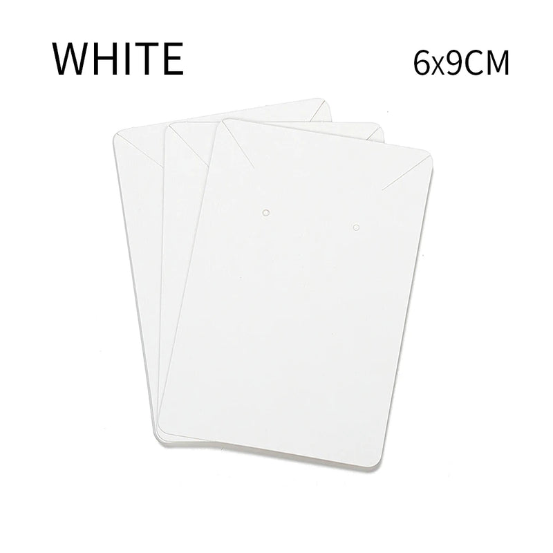 50pcs Jewelry Display Cards for Earrings Necklaces Packaging 6x9cm