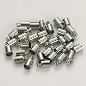 50pcs Leather Cord End Crimp Cap Beads Caps 2-10mm