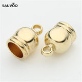 50pcs/lot Tassel Caps Beads Necklace Leather Cord Crimps for Jewelry Making