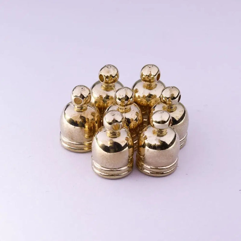 50pcs/lot Tassel Caps Beads Necklace Leather Cord Crimps for Jewelry Making