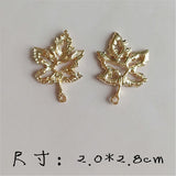 50pcs/lot Leaf Hollow Leaves Charms Pendant For Necklace