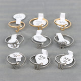 50pcs Silver Rhinestone Crystal Letter Rings Wedding Jewelry