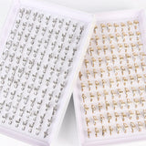 50pcs Silver Rhinestone Crystal Letter Rings Wedding Jewelry