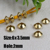 50pcs Brass Loose Beads Bracelets Spacer DIY Buddha Prayer Jewelry Making