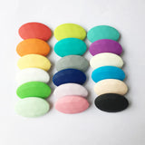 50pcs Flat Oval Silicone Beads Teething Necklace Loose Beads Baby Teether BPA 19