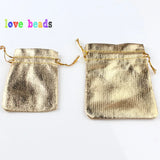50pcs Silver Adjustable Jewelry Packing Bags 7x9cm 9x12cm Drawstring Gift Bags