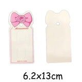 50pcs Pink Bow Tie Hairclips Display Cards for DIY Hair Jewelry Packing