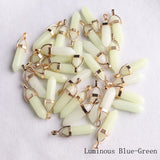 Hexagonal Column Moonstone Glow in Dark Necklace Pendant Women's Choker Jewelry