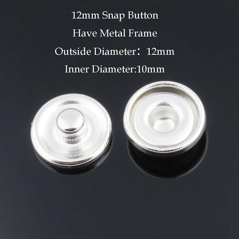 50pcs Metal Snap Buttons for Glass or Rhinestone DIY Fittings