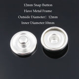 50pcs Metal Snap Buttons for Glass or Rhinestone DIY Fittings